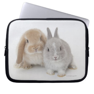 Dvärg- och Holland Lop för två Netherland kanin Laptop Fodral