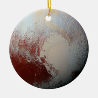 Dvärg- planet Pluto vid det nya horisontfotoet Julgransprydnad Keramik