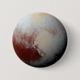 Dvärg- planet Pluto vid det nya horisontfotoet Knapp