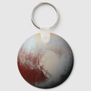Dvärg- planet Pluto vid det nya horisontfotoet Nyckelring
