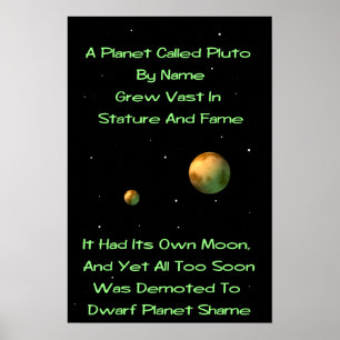 Dvärg- planetPluto Limerick Poster