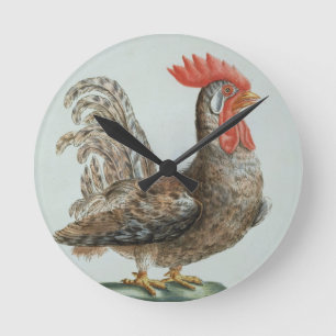 Dvärg- ungtupp, c.1767-76 (räcka färgad gravyr rund klocka