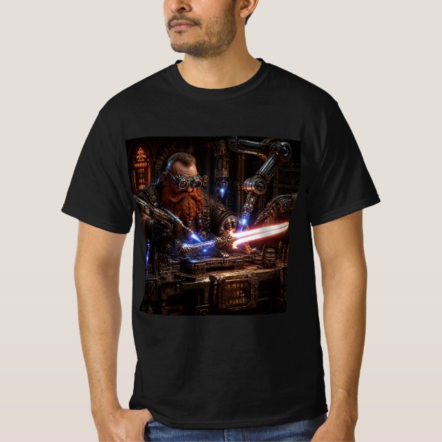 Dvärgisk Science Fiction-Smidesverkstad T Shirt (Framsida)