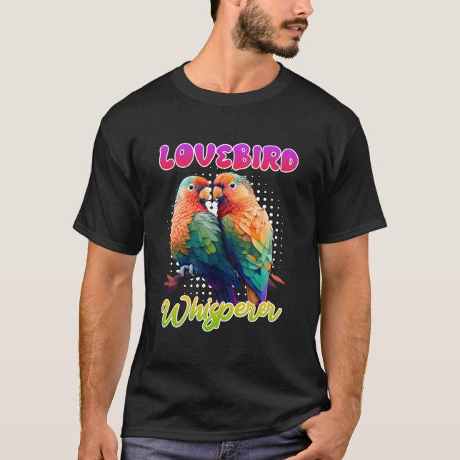 Dvärgparakitts viskare Dvärgparakiter Exotiska Fåg T Shirt (Framsida)