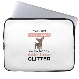 Dvärgpinscher Glitter Rolig Hund T-Shirt Design_ Laptop Fodral