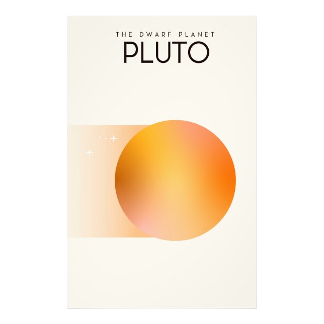Dvärgplaneten Pluto Fototryck (Framsidan)