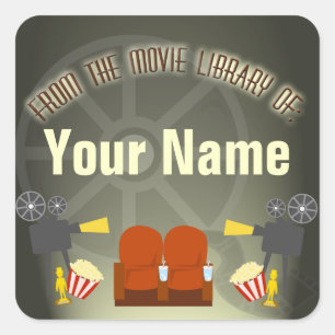 DVD Movie Bibliotek etikett