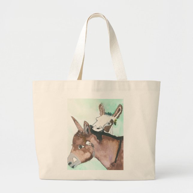 D'Vine Donkey Tote Bag Jumbo Tygkasse (Framsidan)