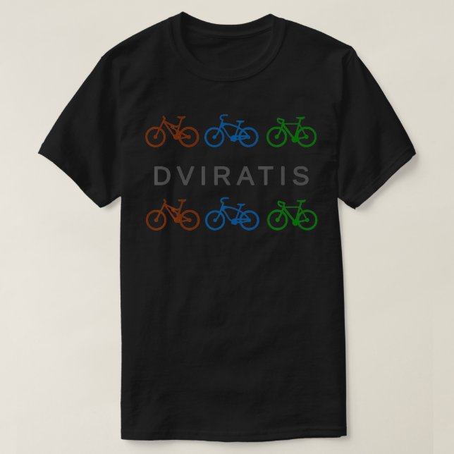 Dviratis litauisk cykelcykel t shirt (Design framsida)