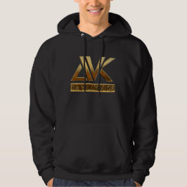 DVK LOGOTYP 2 BLACK HOODIE GULD LOGOTYP