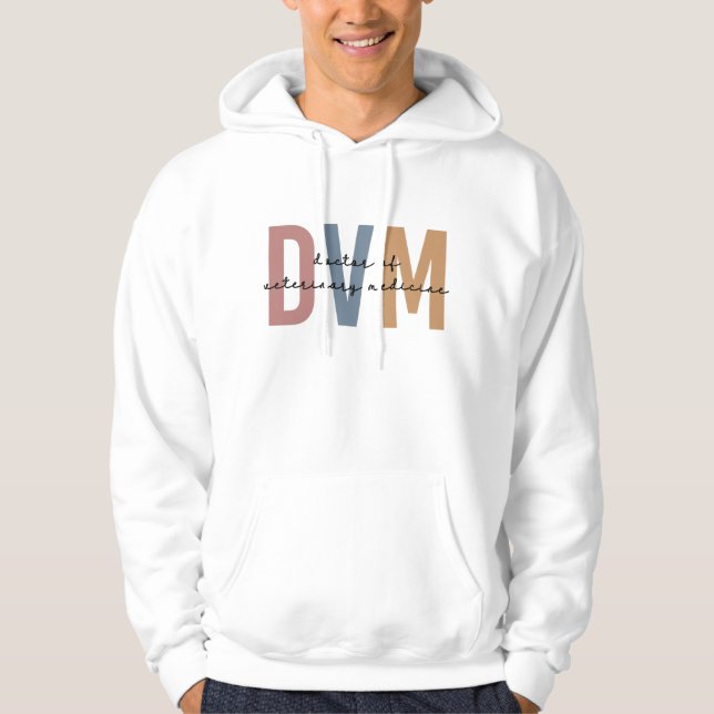 DVM Doktor i veterinärmedicin presenter Hoodie (Framsida)
