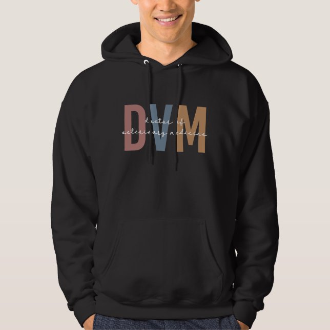 DVM Doktor of Veterinary Medicine Gifts Hoodie (Framsida)
