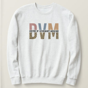 DVM Doktor of Veterinary Medicine Leopard Skriv ut T Shirt