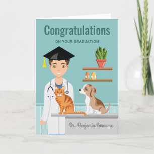 DVM. Grattis-DVM. för veterinärskolan Student Vet Kort