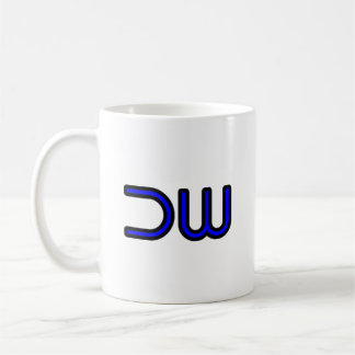 DW DEK-WORX Företagets logotyp Blå Kaffemugg