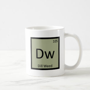 Dw - Dill Kryddnejlika Periodiska Systemet Symbol Kaffemugg