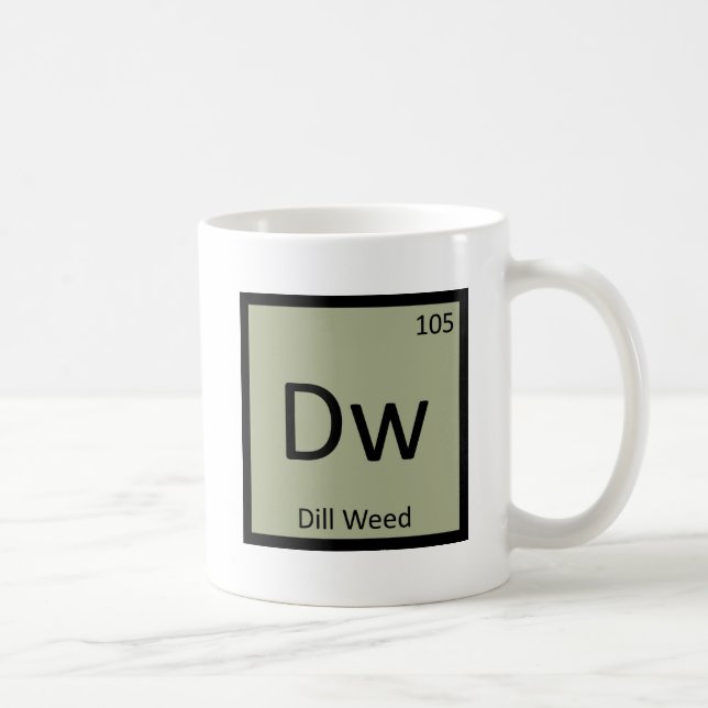 Dw - Dill Kryddnejlika Periodiska Systemet Symbol Kaffemugg (Höger)