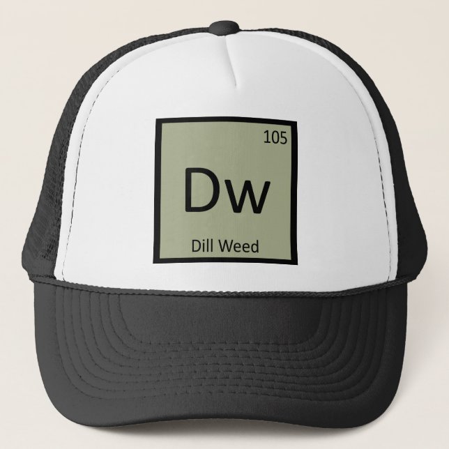 Dw - Dill Kvist Kemi Periodiska Systemet Symbol Truckerkeps (Framsida)