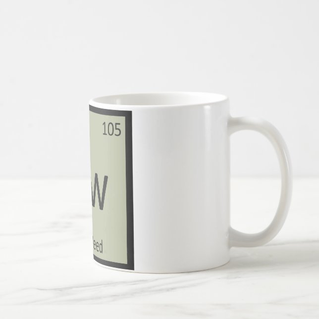 DW - Dill Ogräs-kemi Periodic Bord Symbol Kaffemugg (Höger)