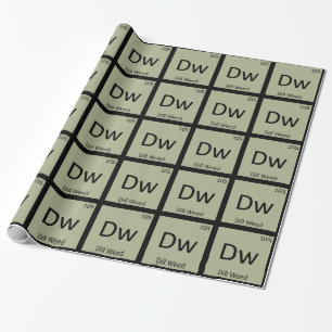 DW - Dill Ogräs-kemi Periodic Bord Symbol Presentpapper