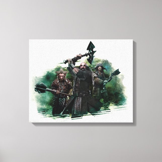Dwalin, Nori och Bofur Graphic Canvastryck (Framsida)