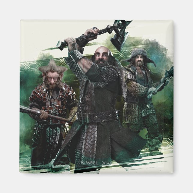 Dwalin, Nori och Bofur Graphic Magnet (Framsidan)