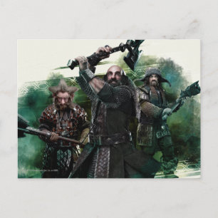 Dwalin, Nori och Bofur Graphic Vykort