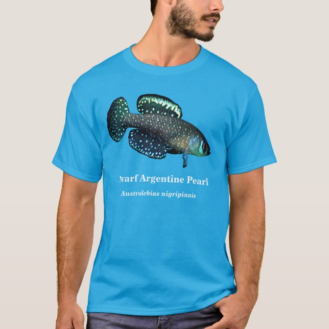 Dwarf Argentine Pearl Fish Tee Shirt (Framsida)