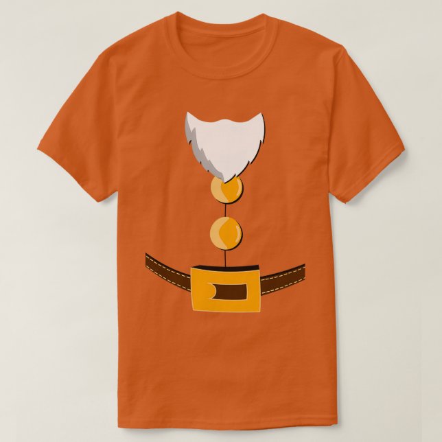 Dwarf Costume with Beard T Shirt (Design framsida)
