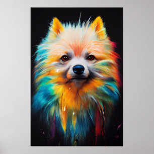 Dwarf German Spitz Hund Pet Cute Adsible Animal Poster