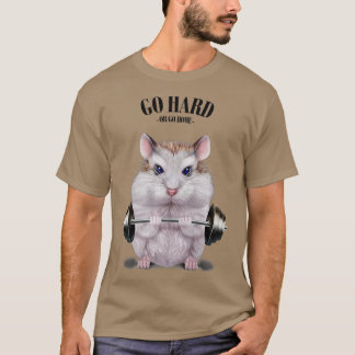 Dwarf Hamster Muscle Training Weightlift Fitnes T Shirt