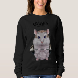 Dwarf Hamster Muscle Training Weightlift Fitnes T Shirt