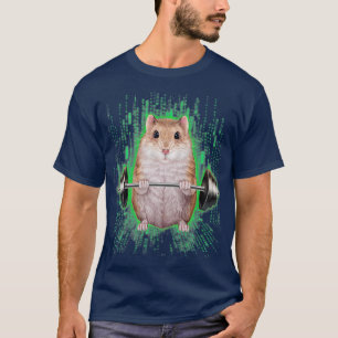 Dwarf Hamster Weightlift i Cyber Fitness Gym T Shirt