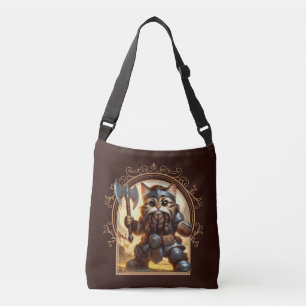Dwarf Kattdjur Fantasy Äventyr Axelväska