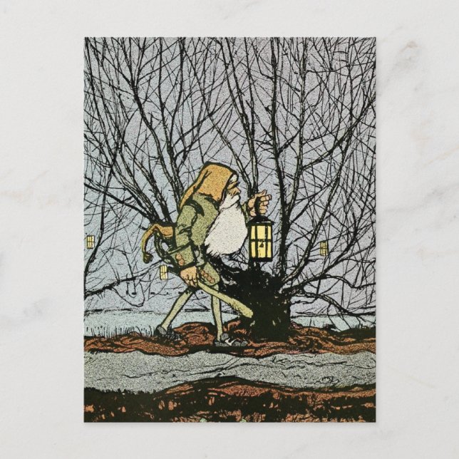 Dwarf med ett mönster vykort (Framsida)