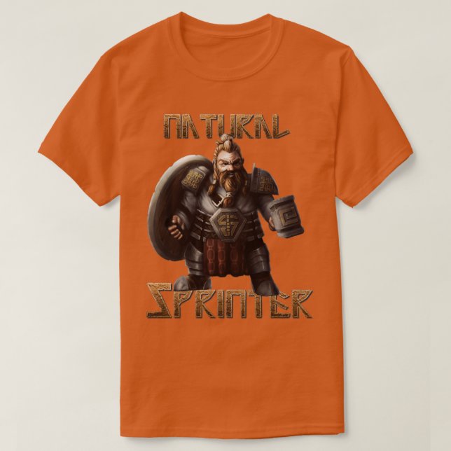Dwarf Natural Sprinter Classic TShirt T Shirt (Design framsida)