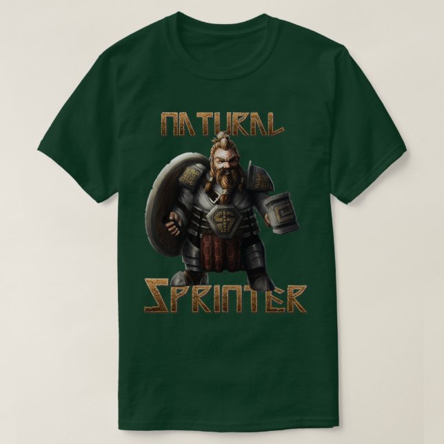 Dwarf Natural Sprinter T Shirt (Design framsida)