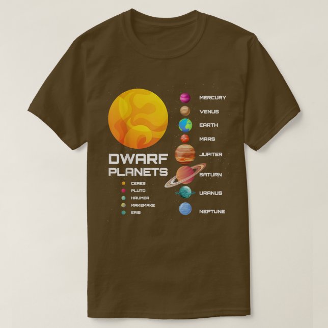 Dwarf Planets Solar System Dwarf Planets Space Ast T Shirt (Design framsida)