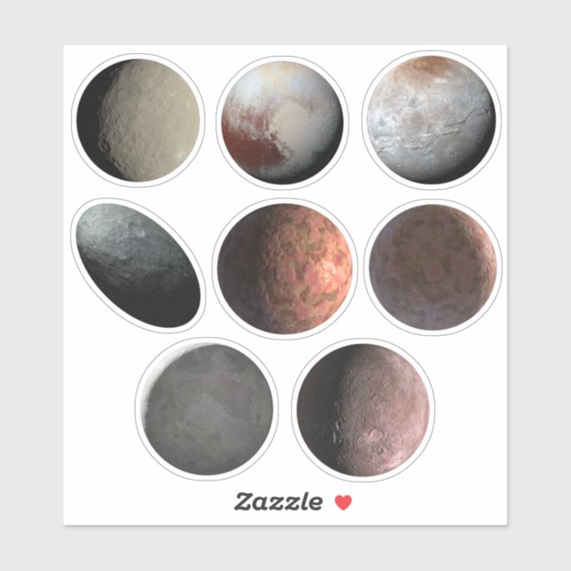 Dwarf Planets Sticker Lakan Klistermärken (Ark)