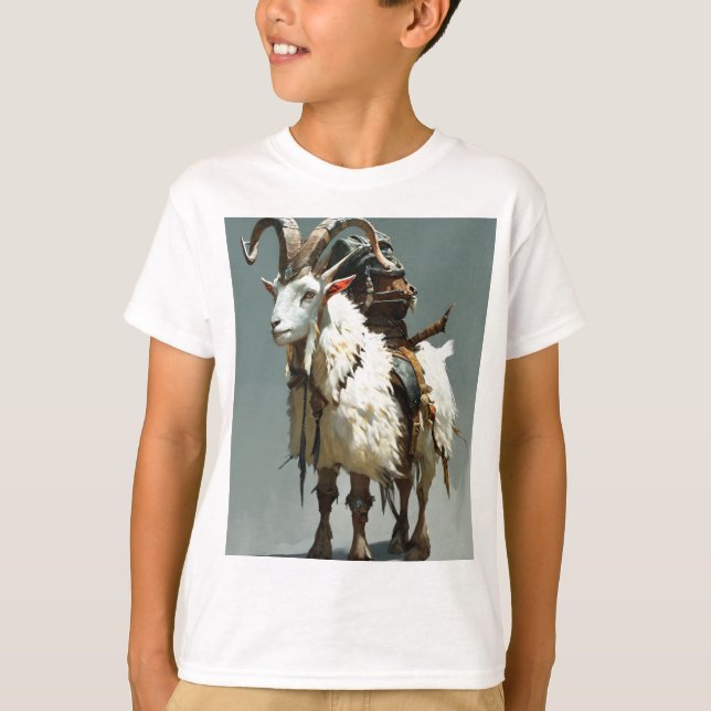 "Dwarf Warriors Trusty Steed: Majestic White T Shirt (Framsida)