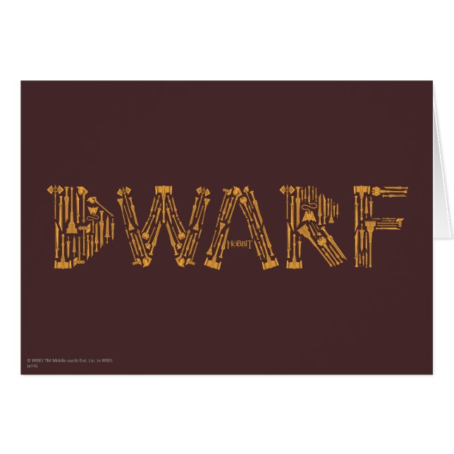 Dwarf Weapons Collage Hälsningskort (Framsidan Horizontal)
