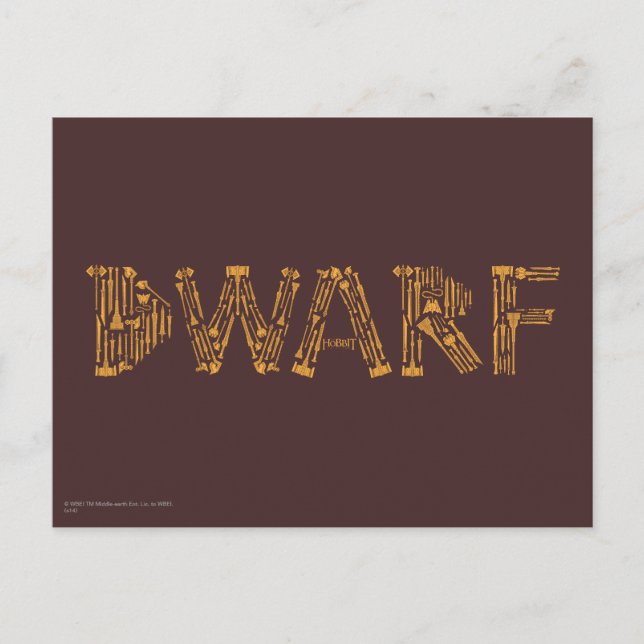 Dwarf Weapons Collage Vykort (Framsida)