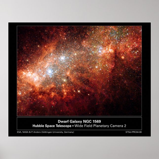 DwarfGalaxy-NGC1569-2004-06a Poster (Framsidan)