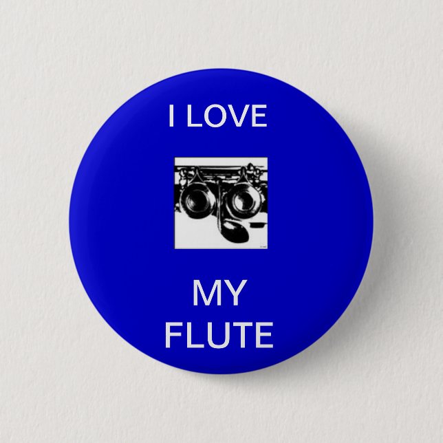 dwarsfluit,  I LOVE, MY FLUTE Knapp (Framsida)