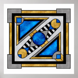 Dwarven Chest - Art Deco Fantasty Abstrakt Poster