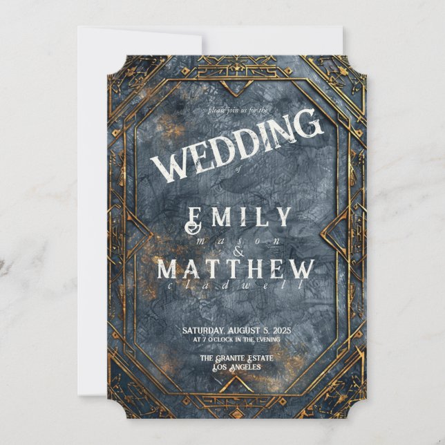 Dwarven Splendor Fantasy Bröllop Inbjudningar (Framsida)
