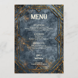 Dwarven Splendor Fantasy Bröllop Menu Meny