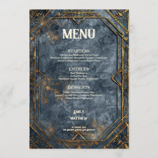 Dwarven Splendor Fantasy Bröllop Menu Meny