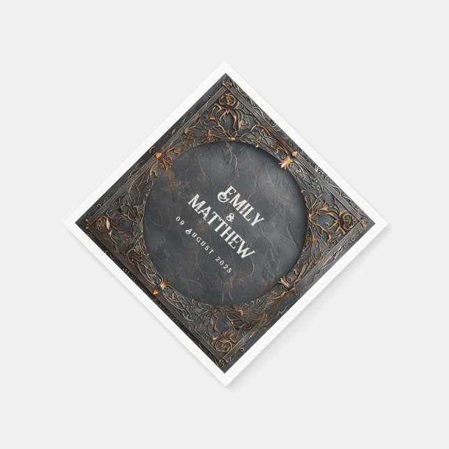 Dwarven Splendor Fantasy Bröllop Pappersservett (Hörn)