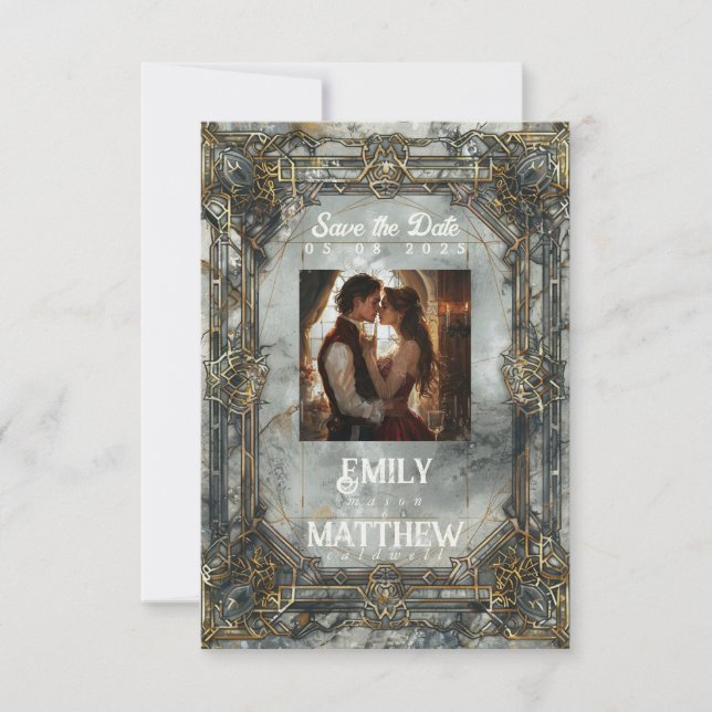 Dwarven Splendor Fantasy Bröllop spara datum Datumet (Framsida)